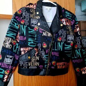 D-Signed Disney Black Descendants 2 Wicked Moto Jacket Medium10/12 Small Girls